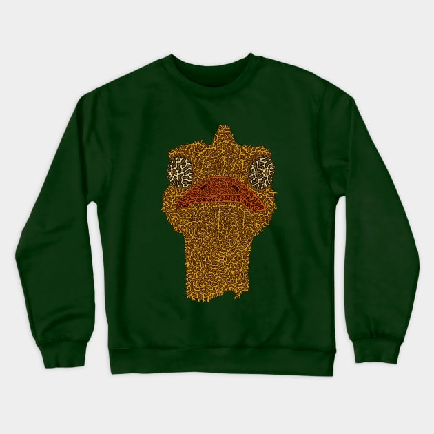 Ugly Ostrich Crewneck Sweatshirt by NightserFineArts